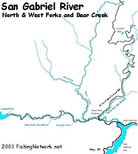 San Gabriel River - West & North Forks